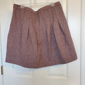 Gap Mauve Wool Pleated Skirt